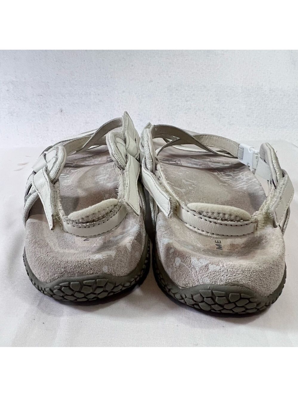 Merrell Sandals Womens 10 San Remo Strappy White Leather Casual Open Toe Hiking - Picture 3 of 8